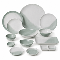 Collection de vaisselle en mélamine avec vaisselle de table en mélamine et assiettes en mélamine assorties