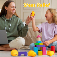 Balles anti-stress en forme de canard, jouets sensoriels à presser en pâte pour soulager l'anxiété