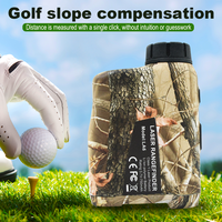 Télémètre laser de chasse et de golf INORM LA 600 600m camouflage avec objectif 6X, écran LCD, modes M/Y, Pin Lock, vibration, hauteur/angle, vitesse, distance