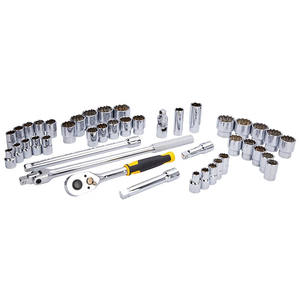 Pour <span class=keywords><strong>Stanley</strong></span> 1/2 pouces jeu de douilles industrielles 45 pièces 1/4 outils à main en acier au chrome vanadium y compris embout de clé OEM 1 an en plastique - Product Image 3