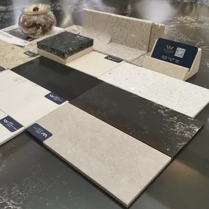 China atacado quartzo bandeiras slabs pedra de quartzo bancada para a amostra do worktop