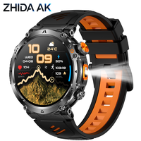 Montre connectée GPS HT42, étanche 3ATM, suivi de la forme physique, boussole, altimètre, lampe torche LED, 850 mAh, nouvelle version pour hommes, OEM/ODM