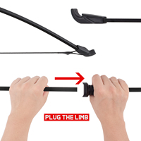 Arc à poulies OEM personnalisé pour jeunes avec flèches à ventouse, boîte de cibles en PP pour le tir des enfants, ensemble d'arc et de flèches recurve démontable