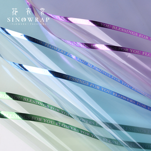 Sinowrap New Valentine của ngày hoa giấy gói colour Hot stamping biên giới không thấm nước trong suốt 57*57cm Giấy bóng kính wrapper - Product Image 4