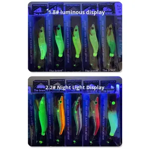 Nouveau leurre de pêche en bois imprimé multi-poids pour crevettes et calamars, pour poissons d'eau salée avec 3,5 # 2.2 # 1.8 #   Tailles en gros - Product Image 3