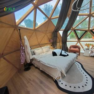 Nieuwe Glamping Houten Frame Vliegende Schotel Koepelhuis Met Keuken En Badkamer - Product Image 4