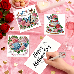 Nouvelle carte DIY 2026 avec points de diamant, motif papillon floral et gâteau, <span class=keywords><strong>pour</strong></span> la Fête des Mères, <span class=keywords><strong>pour</strong></span> maman - Product Image 6
