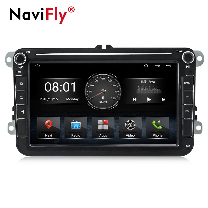 Navifly 4core lettore DVD auto Android per VW/POLO/PASSAT B6/Golf/TOURAN/SHARAN WIFI GPS BT Radio lettore dvd auto con android