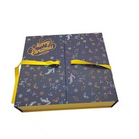 Calendriers de l'Avent, boîte-cadeau magnétique à double porte, surprise de Noël, boîte à chocolat, dessert, emballage en papier rigide, gaufrage dur