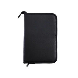 Qihui <b>Professional</b> <b>Makeup</b> <b>Bag</b> Black Large Capacity Foldable Portable Brush Storage Case With Zipper Closure - Product Image 2