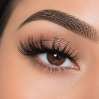 Faux cils 7D en vison synthétique, effet volume, style œil de chat, effet wispy, sans cruauté, réutilisables, 10 paires par plateau, vente en gros
