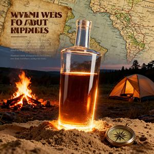 Botella de Vidrio Cilíndrica de <span class=keywords><strong>750</strong></span> ml Personalizada de Fábrica con Tapón de Goma y <span class=keywords><strong>Sello</strong></span> Dorado para Licores Premium (Vodka, Whisky, Tequila) - Product Image 4