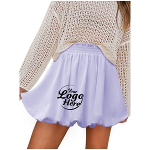 Women's High Waist Denim Shorts with Ruffled Pockets Casual Mini Skirts Bubble <b>Skorts</b> Inspired by Tennis Team - Product Image 4