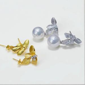 22574 DIY <b>Pearl</b> Accessories S925 Silver Ear Nail Empty Holder Fashionable Simple Ear Hook for Women 9-15mm Beads <b>Pearl</b> <b>Earrings</b> - Product Image 3