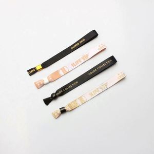 Bracelets d'amitié en tissu de luxe pour garçons et filles, bracelet personnalisé avec logo - Cadeau de mariage - Product Image 4