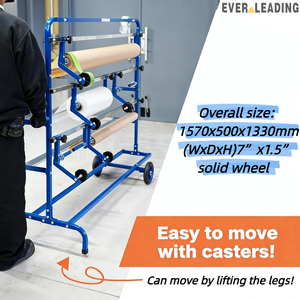 Chariot professionnel pour papier de masquage de 48 pouces avec coupeur multi-couches et pinces réglables pour <span class=keywords><strong>garage</strong></span> et atelier - Product Image 4