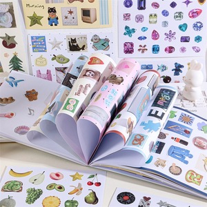 Livre d'autocollants A5 de 50 pages, Série Color <span class=keywords><strong>Shop</strong></span>, Autocollants coréens en film découpé, pour journal, scrapbook, décoration de coque de téléphone DIY, cadeau - Product Image 3