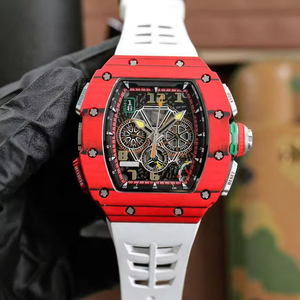 2026 Designer Red Carbon Fiber 65-01 Mechanical <b>Watch</b>, High-Quality Sapphire Crystal Hollow Automatic Timepiece - Product Image 5