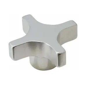 Perillas manuales de aluminio CNC personalizadas de alta calidad con orificio roscado o liso