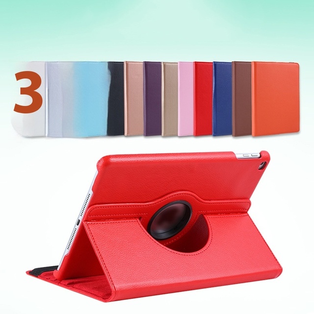 For 9th Generation iPad 7th Mini 4 5 7.9" Tablet Hard Case 360 Rotating PU Leather Cover Smart Case
