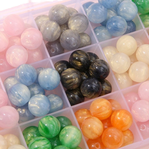 Wholesale 10mm Cat Eye Round Acrylic Loose Beads Custom <b>Colour</b> <b>Resin</b> Plastic Glass Clay for Jewelry Making Fashion Style - Product Image 2
