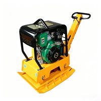 Compacteur vibrant à plateforme plate bidirectionnel de type 220 avec moteur à essence Honda/Lifan, machine de compactage vibratoire haute efficacité