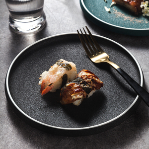 Nouvelle conception 2020, <span class=keywords><strong>plat</strong></span> rond en porcelaine pour <span class=keywords><strong>tarte</strong></span> au beurre, design spécial, assiette <span class=keywords><strong>à</strong></span> pain et steak, assiettes <span class=keywords><strong>à</strong></span> dîner en céramique japonaise peintes <span class=keywords><strong>à</strong></span> la main - Product Image 3