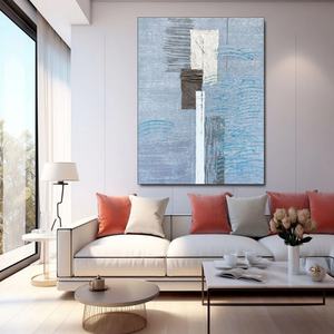 Peinture à l'huile 3D, art mural, grande peinture abstraite verticale minimaliste créative sur toile, cadeau pour l'inauguration d'une maison - Product Image 2