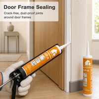 FEIDU GP-A 300ml Sealant Silikon Asetat Serbaguna Anti-Jamur Anti-Bakteri untuk Konstruksi, Kaca, Jendela, dan Pintu