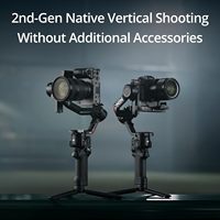 Nouveau stabilisateur portable DJI RS 4 2e génération pour prise de vue verticale native, avec bras d'axe recouverts de téflon pour un équilibrage plus fluide