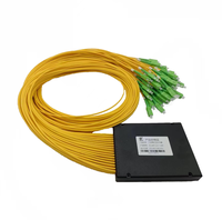 Répartiteur PLC en cassette FTTH 1x64 avec connecteur SC/APC, boîtier ABS, coupleur fibre optique monomode prenant en charge POE TCP GSM/GPRS