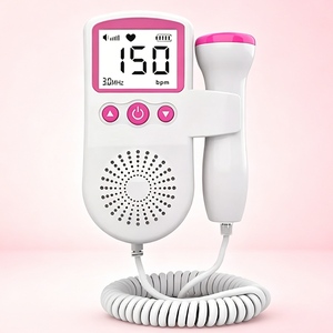 Monitor <span class=keywords><strong>Fetal</strong></span> Doppler Rosa Gris para el Hogar, con Certificación CE, Pantalla LCD, Dispositivo Médico Clase II, Metálico - Product Image 1