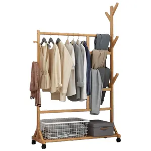 Natural bamboo structure is durable and spacious for storage bamboo wardrobe modern