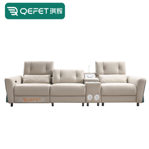 Hiện đại điện ngồi có thể ngả chức năng sofa với đèn <span class=keywords><strong>LED</strong></span> và USB phí Modular điện recling sofa đặt theatre ghế - Product Image 4