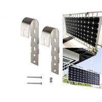 Support de montage de panneau solaire pour balcon, crochet solaire - Installation de panneaux solaires, acier inoxydable 304, norme européenne