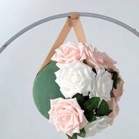 YiLiang Vente Chaude Armée Vert 12cm Diamètre Floral Mousse Décorative Sphère Fleurs pour Halloween Graduation Fête Des Mères