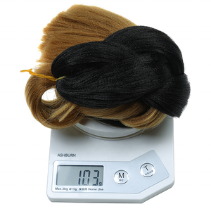 Prix usine100g 24 pouces personnes noires en gros expression française Curl os extension droite pour tresses Jumbo tressage cheveux - Product Image 6