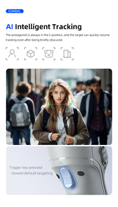 M01 Perche à selfie IA la plus vendue avec rotation à 360°, suivi automatique du visage, stabilisateur de cardan 3 axes intelligent pour téléphones mobiles <span class=keywords><strong>iPhone</strong></span> Samsung - Product Image 5