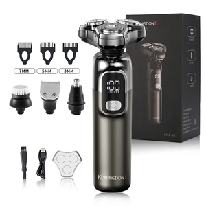 Nouveau Rasoir Rotatif à Trois Lames Amélioré pour Hommes, Étanche IPX6, Tondeuse Corporelle et Faciale, Rechargeable sans Fil RV, Autonomie 90 min, Usage Domestique - Product Image 1
