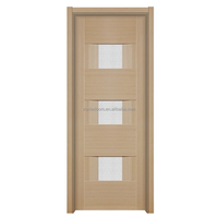 Intérieur Extérieur Moderne Intérieur Décoré Art Portes invisibles en bois avec panneaux de bois verticaux avec serrure intelligente