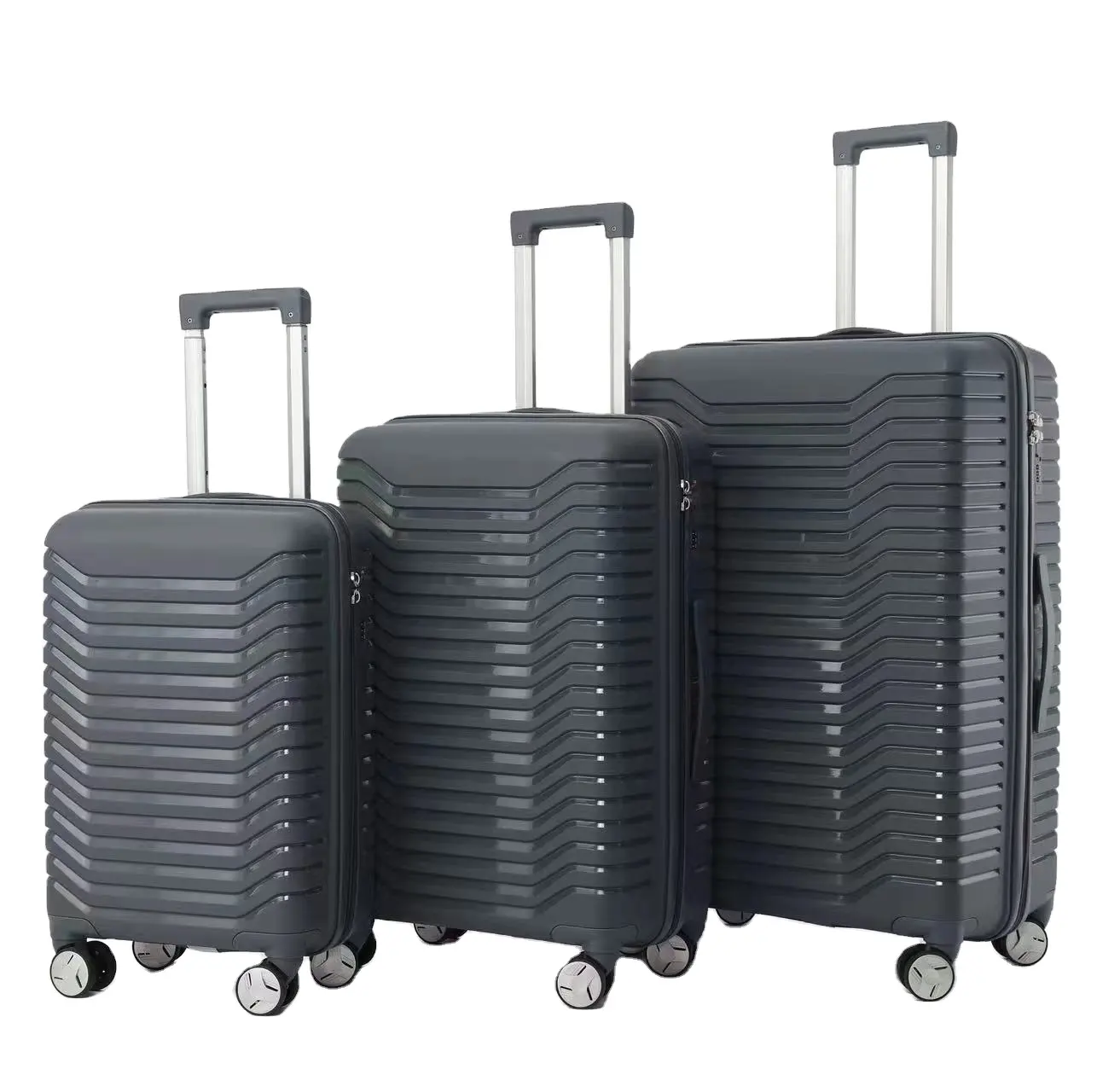 Harga langsung dari pabrik PP bagasi koper berwarna sesuai pesanan set bagasi perjalanan yang layak untuk perjalanan