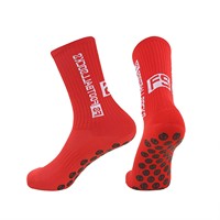 Fabrication de soccer antidérapant logo personnalisé Sport Football Chaussettes antidérapantes Basketball Sports Grip Chaussette Football