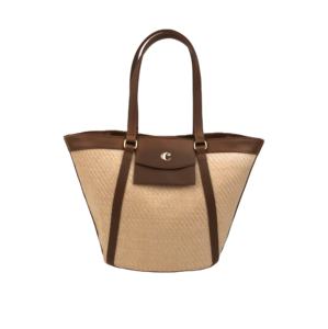 Fabriqué en Italie Marque CACHAREL Design élégant Grande capacité Respectueux de l'environnement Deux poignées Fermeture à bouton Sacs fourre-tout pour femmes - Product Image 1