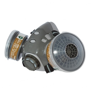 Vente directe usine – Respirateur demi-masque en caoutchouc avec double filtre anti-particules et gaz - Product Image 4
