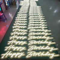 En gros, enseigne néon LED lumineuse personnalisée avec logo, motifs Joyeux Anniversaire et Mariage, pour dropshipping, décoration de chambre, de fête et de maison