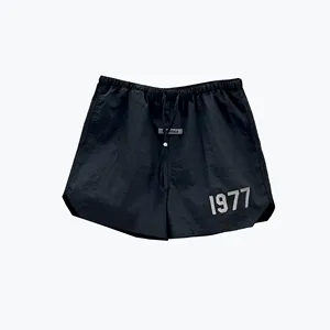 יסודות קארים מכנסיים 1977 רעיוני ארוג גבוהה רחוב סגנון מותניים שרוך מהיר ייבוש נוער מזדמן חמש נקודות מכנסיים גברים