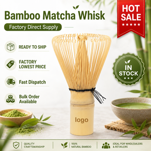 High Quality Eco-Friendly SKYJOY Traditional Handmade Japandi Design Bamboo Tea Matcha Whisk Custom Engraved Logo 100 Prongs <b>Box</b> - Product Image 1