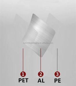 Mylar Gümüş Renkli Tekrar Kapatılabilir Kilitli Gıda Sınıfı Su Geçirmez Nem Geçirmez Salata Saklama Doypack Poşetleri Ayakta Duran Saf Süt Evcil Hayvan Maması - Product Image 6