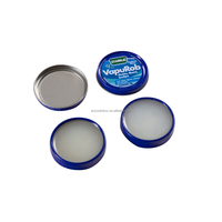 Mini boîte en fer blanc recyclé imprimé personnalisé couvercle à bouchon à vis petits pots vides pour cosmétique huile de menthe menthol tigre blanc essentiel