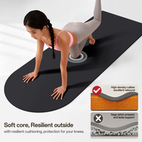 Nouveau Tapis de Yoga en Caoutchouc PU Forme Ovale Double Face Antidérapant Absorbant les Chocs Étanche Écologique Personnalisable au Laser